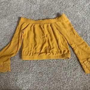Yellow crop top